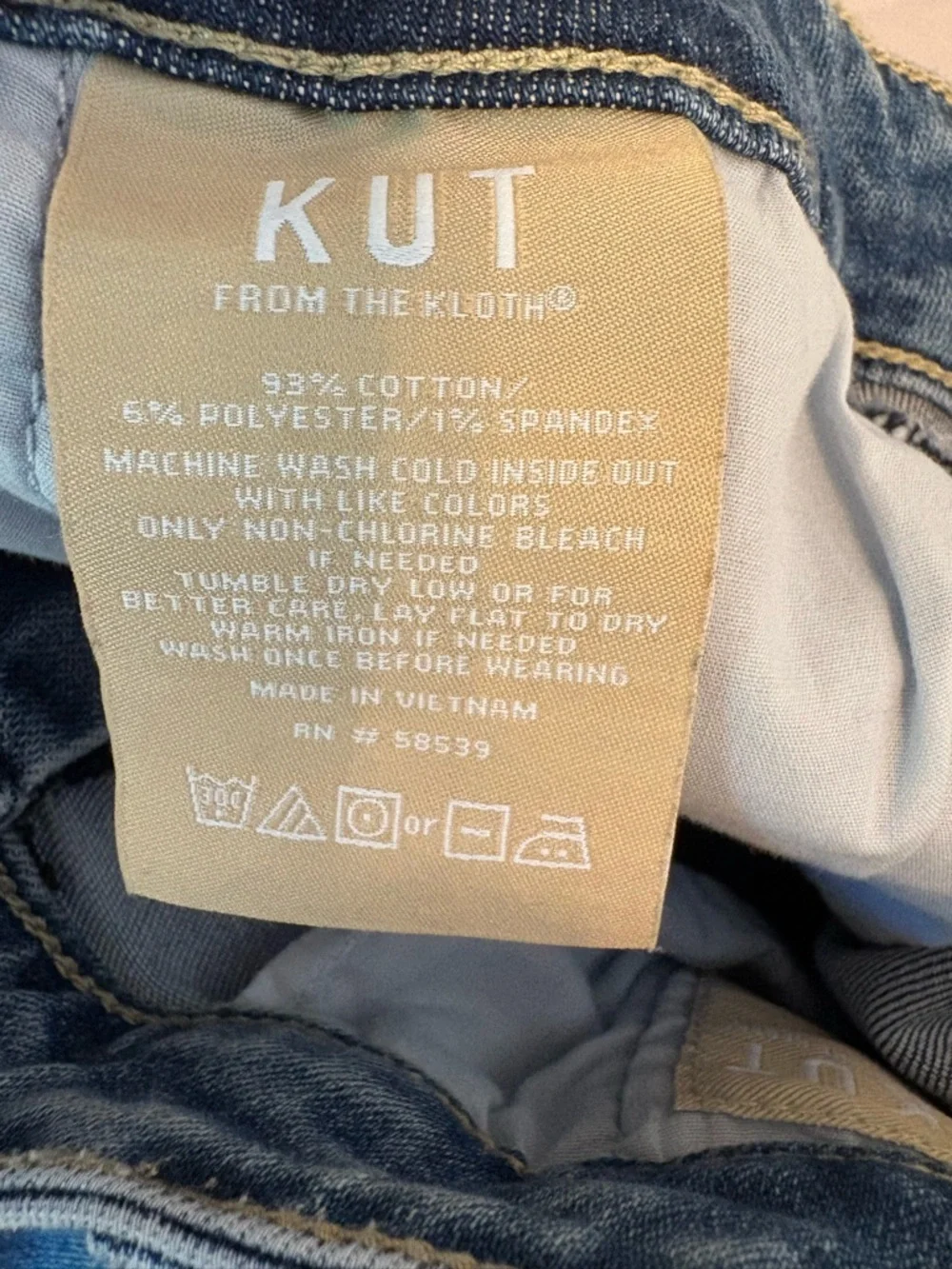 Kut From The Kloth Zoe Denim Mini Skirt Size 10 Blue Stretch